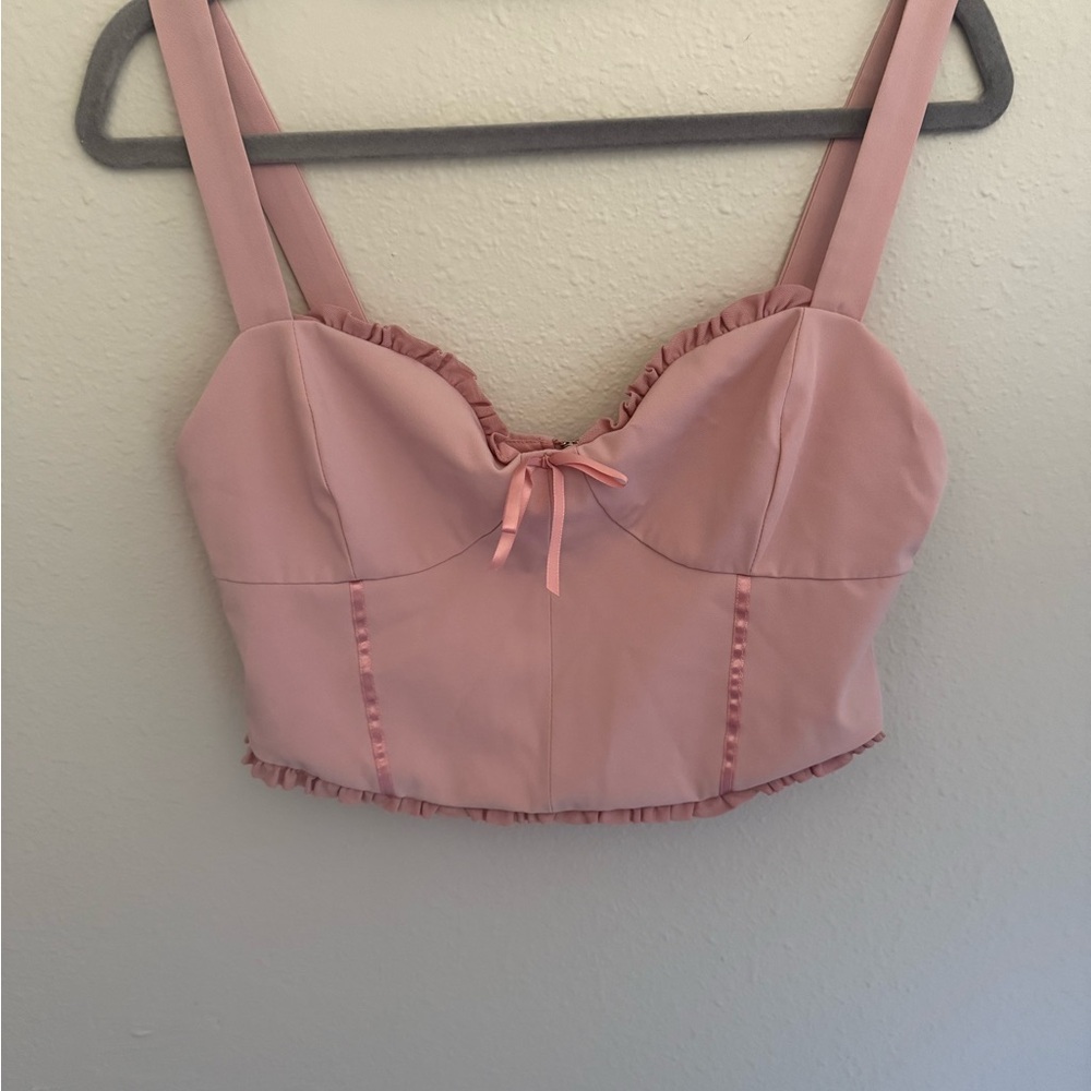 Beverly and Beck Charlotte Ruffle Trim Cami Top